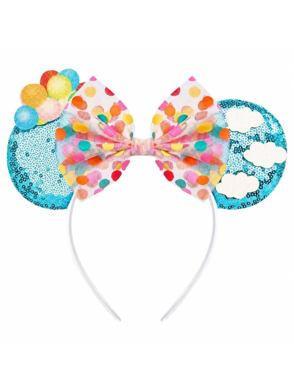 Kids Girls Balloon Blue Mickey Mouse Costume Hair Headband for Cosplay